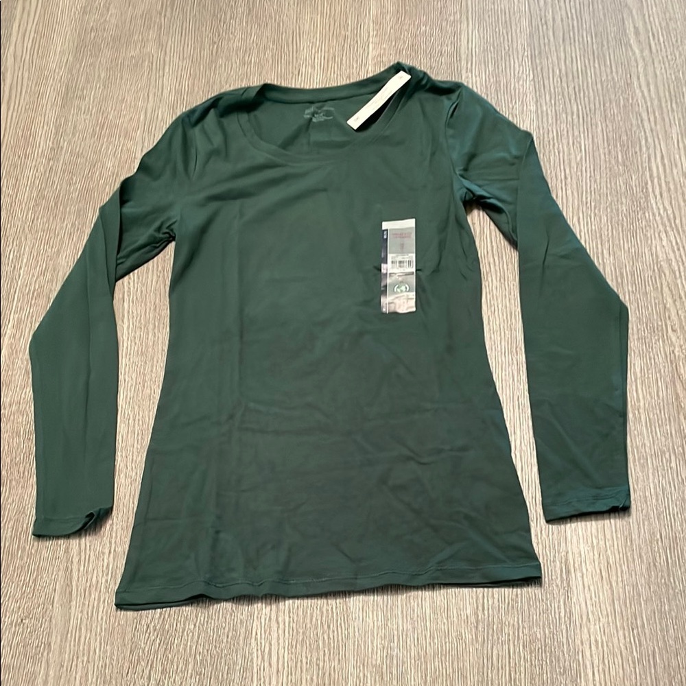 No Boundaries Fitted Green Long Sleeve Tee - Picture 1 of 7